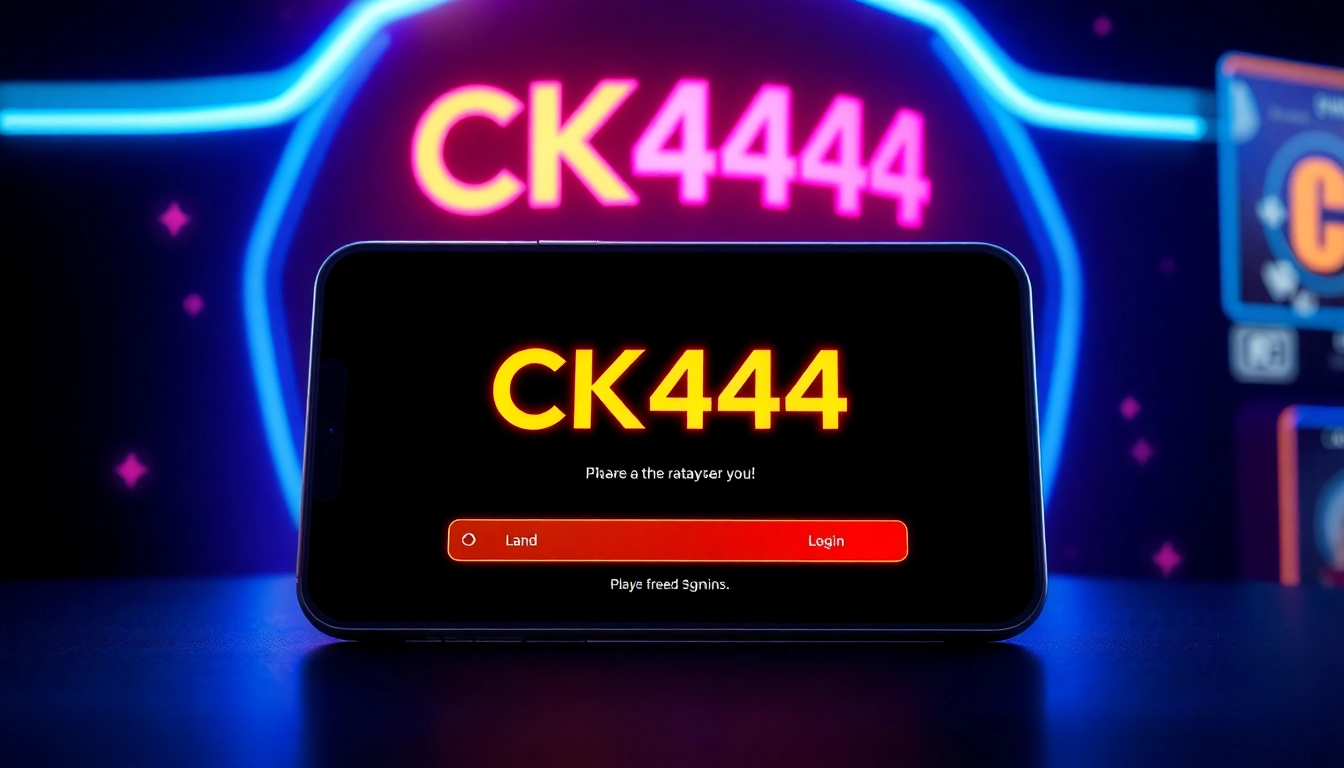 Guide users through CK4444 com login with a clear, engaging illustration of a seamless login process on a modern device, emphasizing security and ease of access at CK4444.
