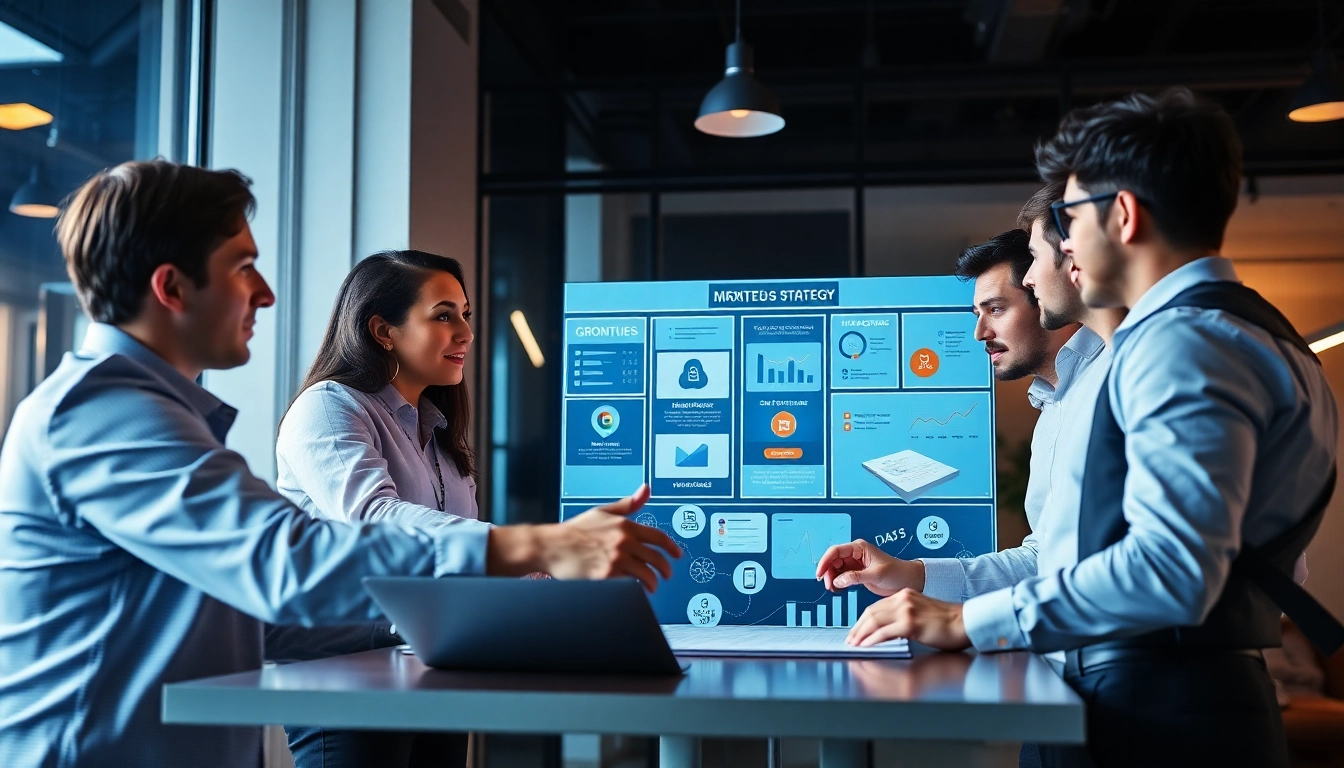 Strategic marketing & strategie visualization showcasing data-driven planning and digital growth for business success.