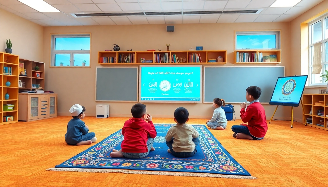 Interactief gebedskleed leren islamitisch gebed met jonge kinderen op een educatieve en speelse manier, begeleid door een interactieve mat.