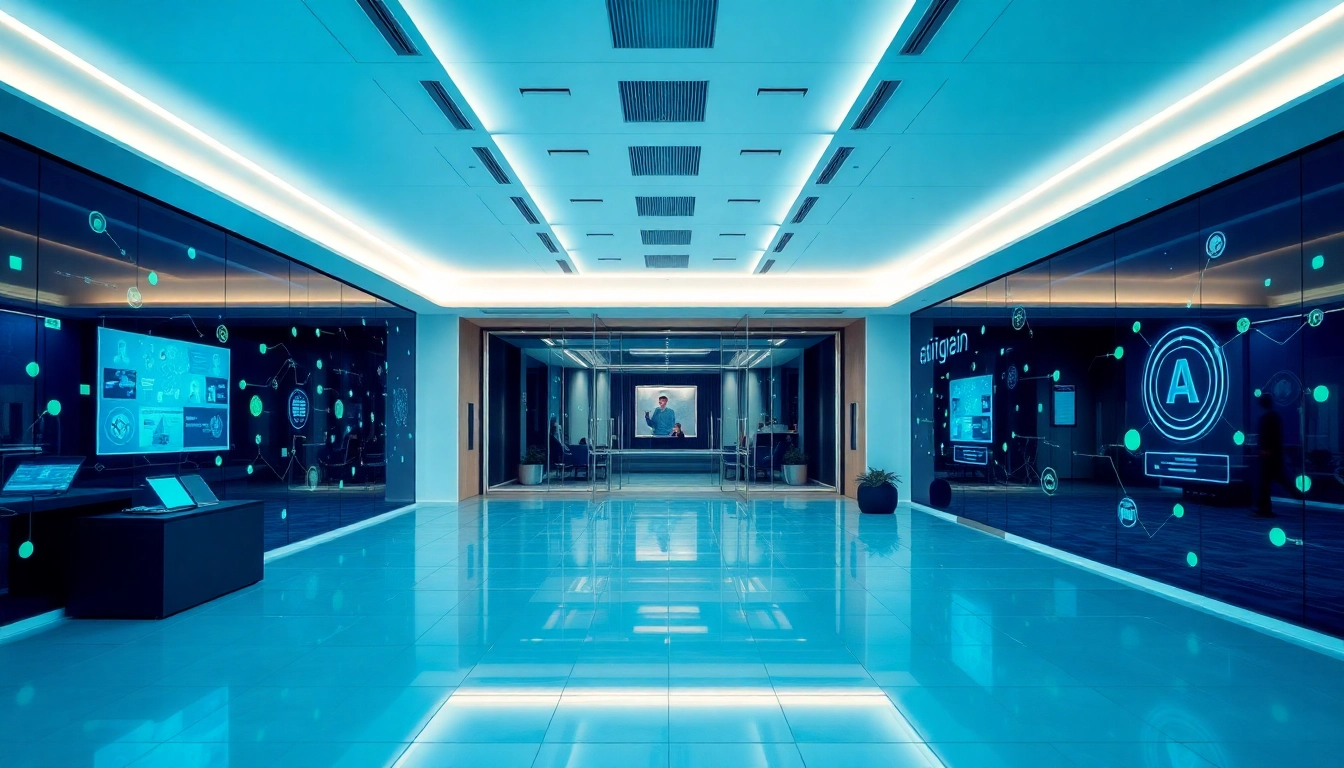 Detailed KJC digital ecosystem interface showcasing connectivity, innovation, and security features, emphasizing advanced technology and brand integrity.