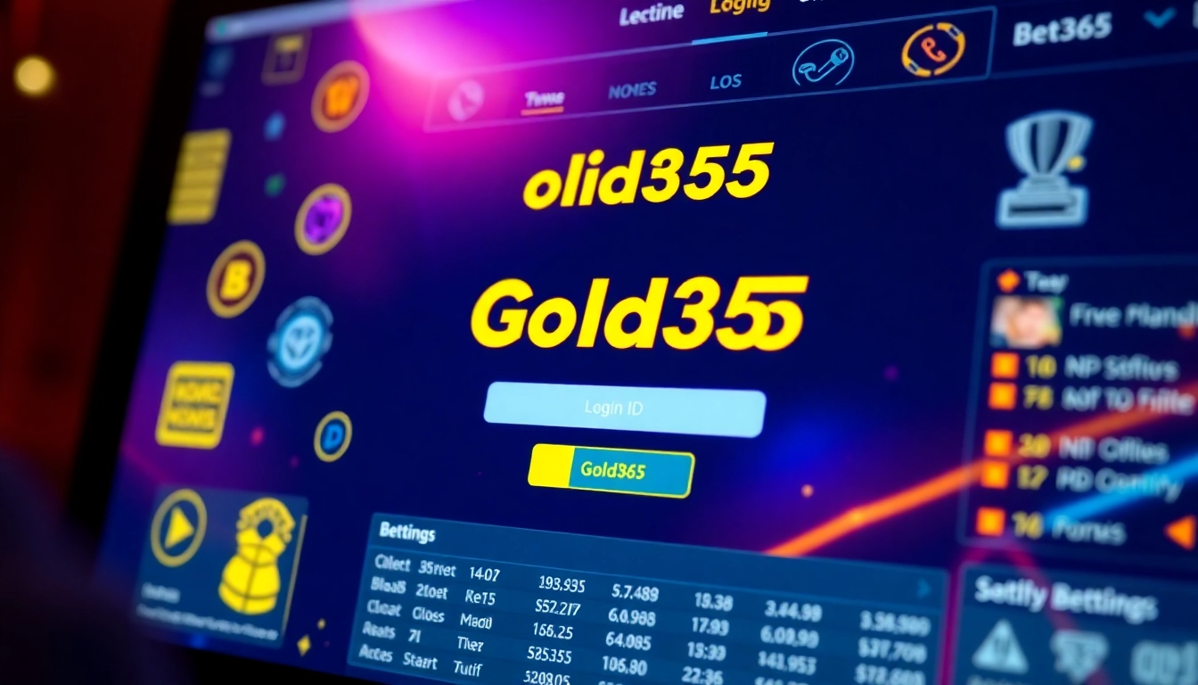 Secure gold365 ID login page with vibrant interface, emphasizing ease of access and security for users.