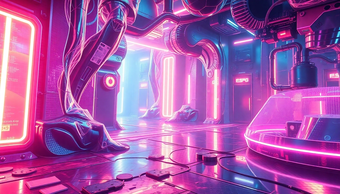 Engaging visual created with an AI image generator no restrictions, showcasing vibrant neon-lit abstract scene with intricate details.