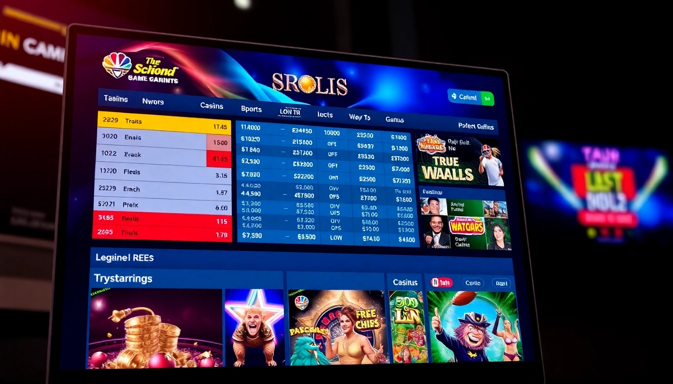 Skyexchange online betting platform featuring live sports and casino game interfaces, engaging visuals, and vibrant colors for user trust and excitement.