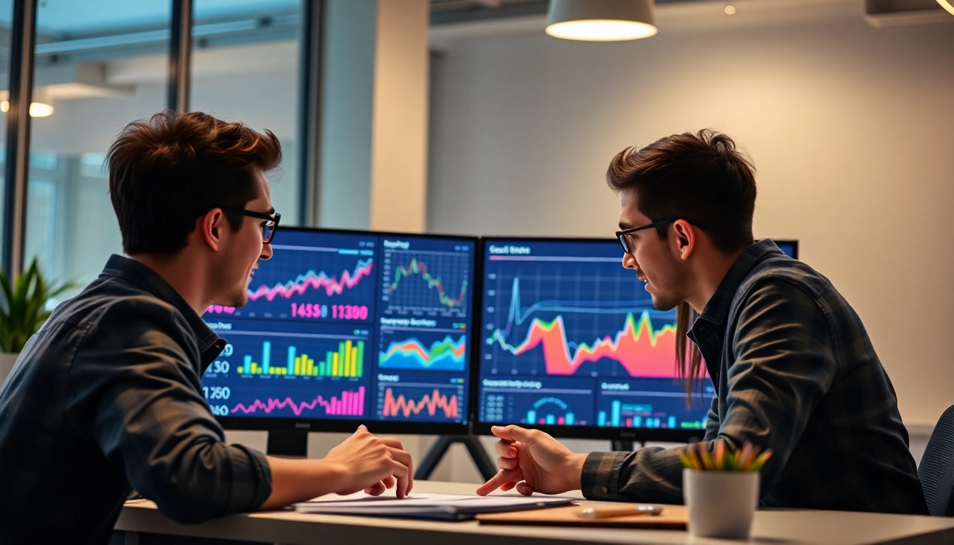 Social Network Trend Updates analyzed by marketers using colorful trend charts and social media