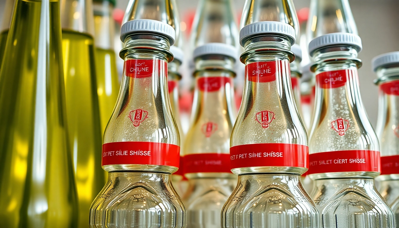 High-quality photo of transparent pet sise bottles emphasizing cleanliness and durability for