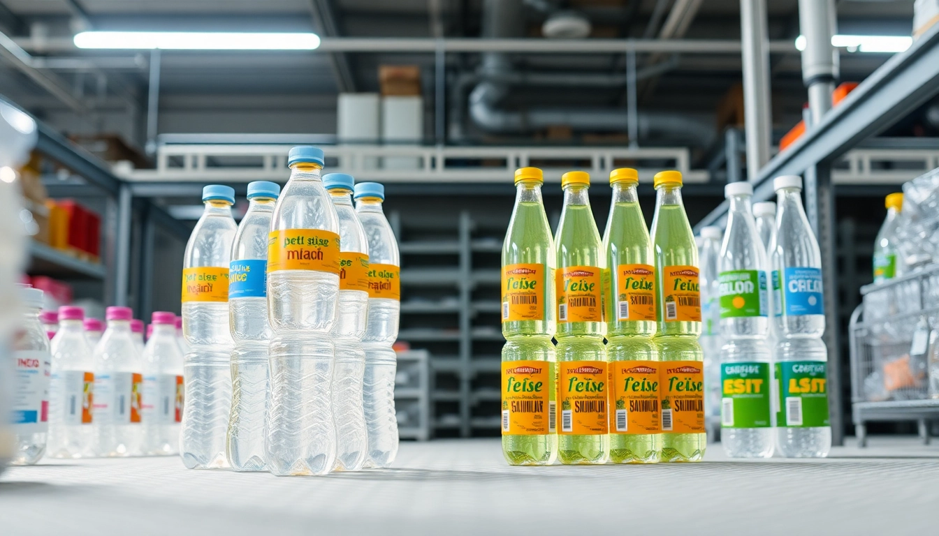 High-quality pet sise bottles in various sizes and designs demonstrating packaging solutions