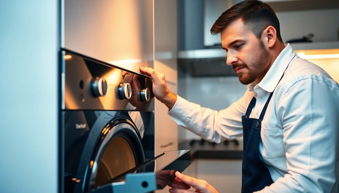 Professional appliance repair Mississauga technician fixing malfunctioning home appliance with