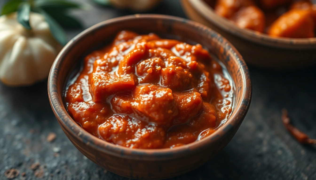 High-quality curry paste being prepared in a traditional kitchen for rich flavorful dishes