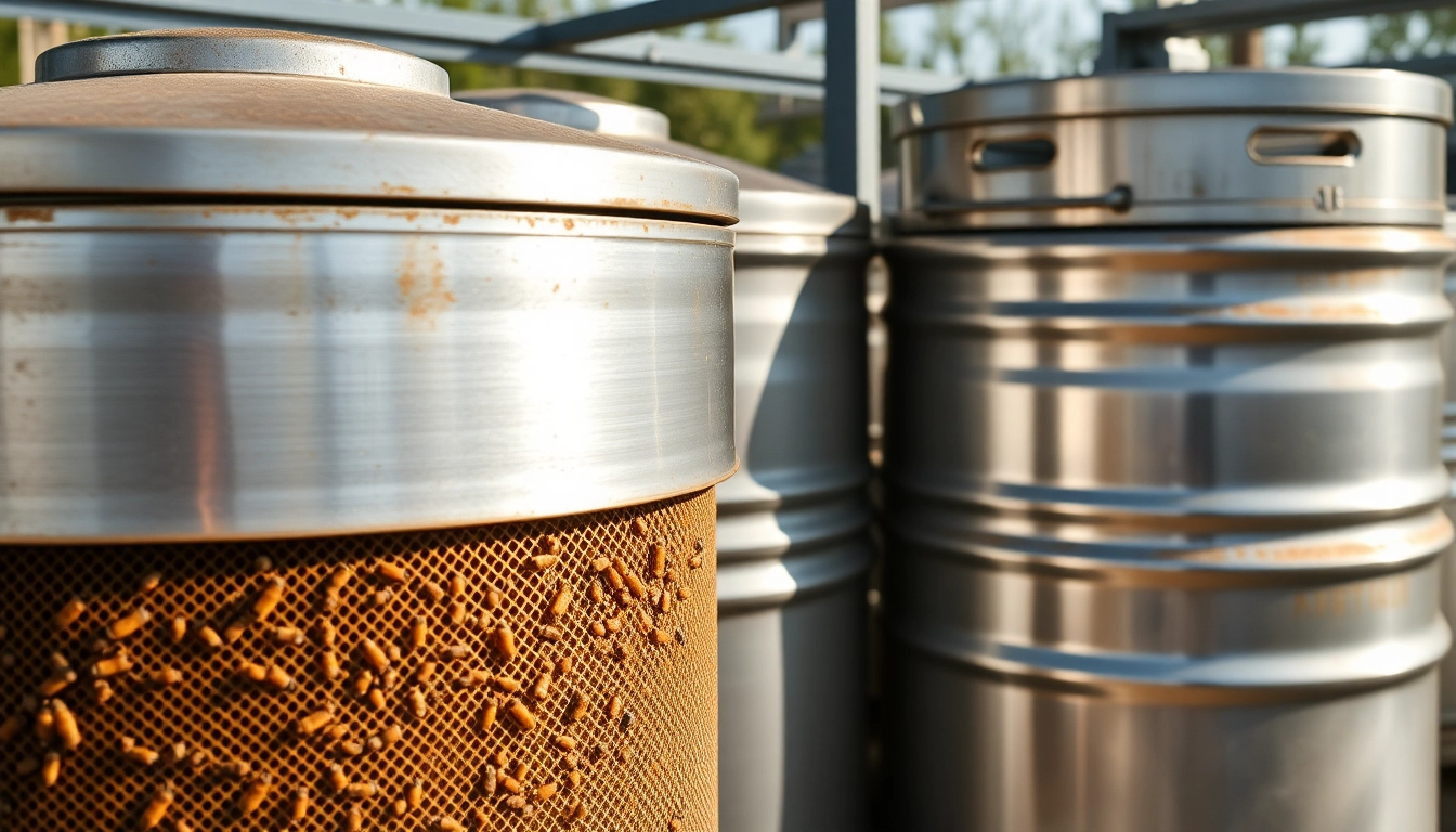 High-quality stainless steel support drip with 300kg food-grade drums for material y maquinaria